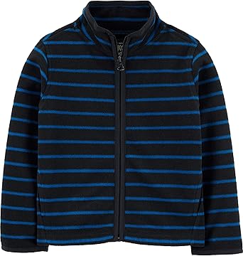 striped fleece pullover