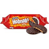 McVitie's Hobnob's The Oaty One Dark Chocolate 262g | Crunchy Oat Biscuits Coated with Dark Chocolate | Chocolate Oat Cookies | Sharing Pack