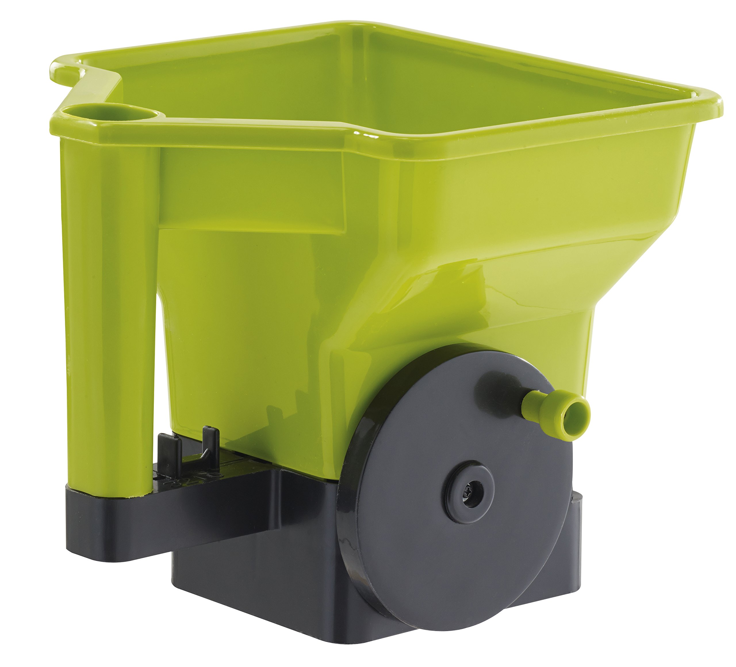 Vilmorin – Grass Seeder/Fertiliser with Crank Handle – Accurate and Practical Dosing of Spread Products – 21 cm x 24 cm x 22.5 cm – Capacity: 3 Litres – Green and Black