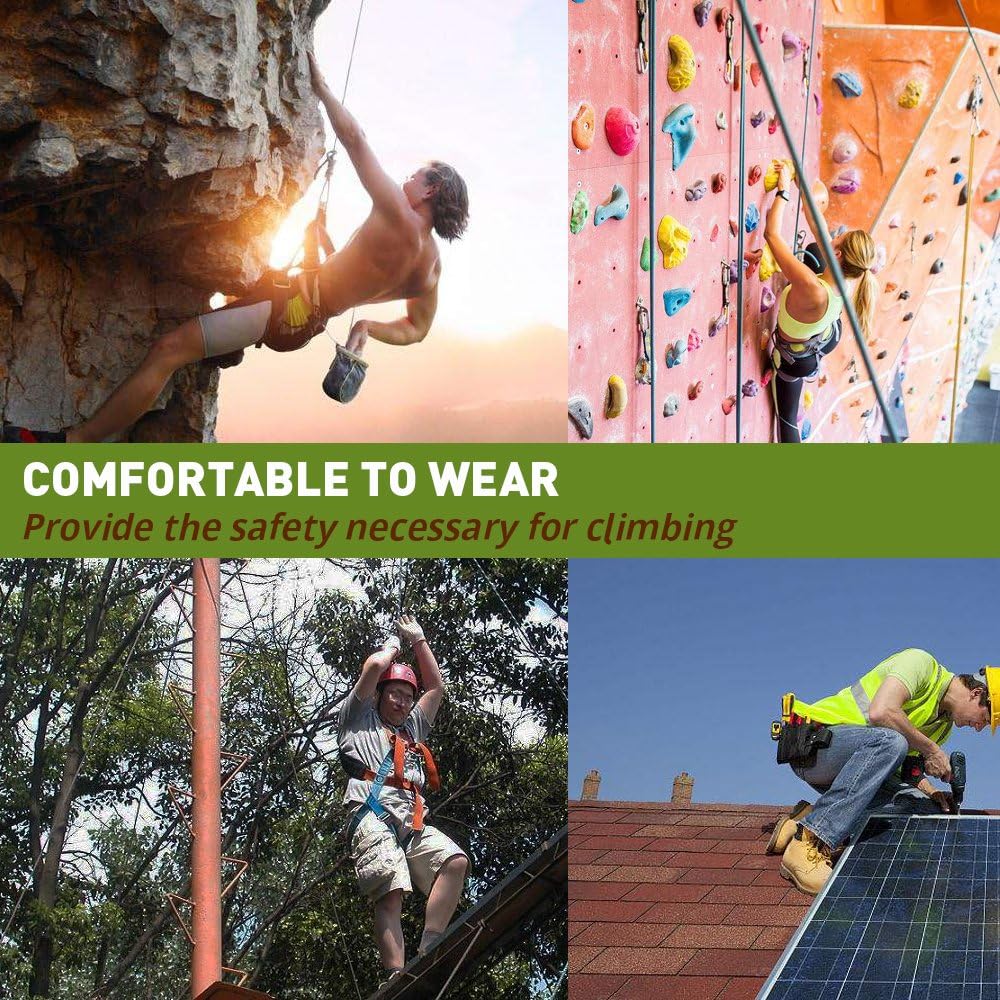 Weanas Thicken Climbing Harness, Protect Waist Safety Harness, Wider Half Body Harness for Mountaineering/Fire Rescuing/Rock Climbing/Rappelling/Tree Climbing : Sports & Outdoors