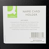Q-Connect Polypropylene Name Card Holder 160 Card Black Pack of 2 view 5