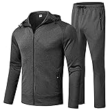 BGOWATU Men's Sweatsuits 2 Piece Set Running Jacket