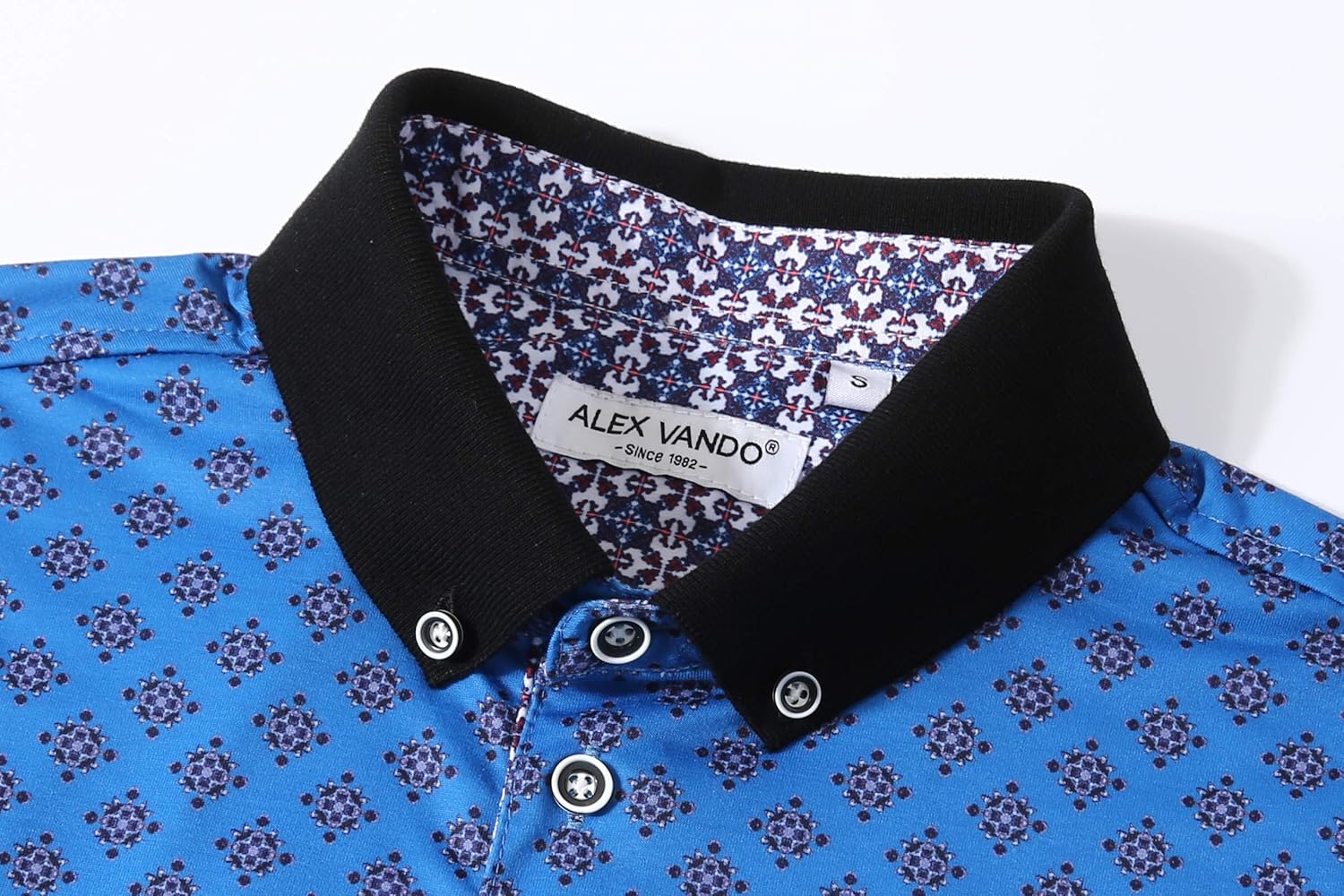 Alex Vando Mens Polo Shirts Short Sleeve Regular Fit Fashion Designed Shirt at  Men’s Clothing store