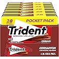 Trident Cinnamon Sugar Free Chewing Gum, 6 Pocket Packs of 28 Pieces (168 Total Pieces)