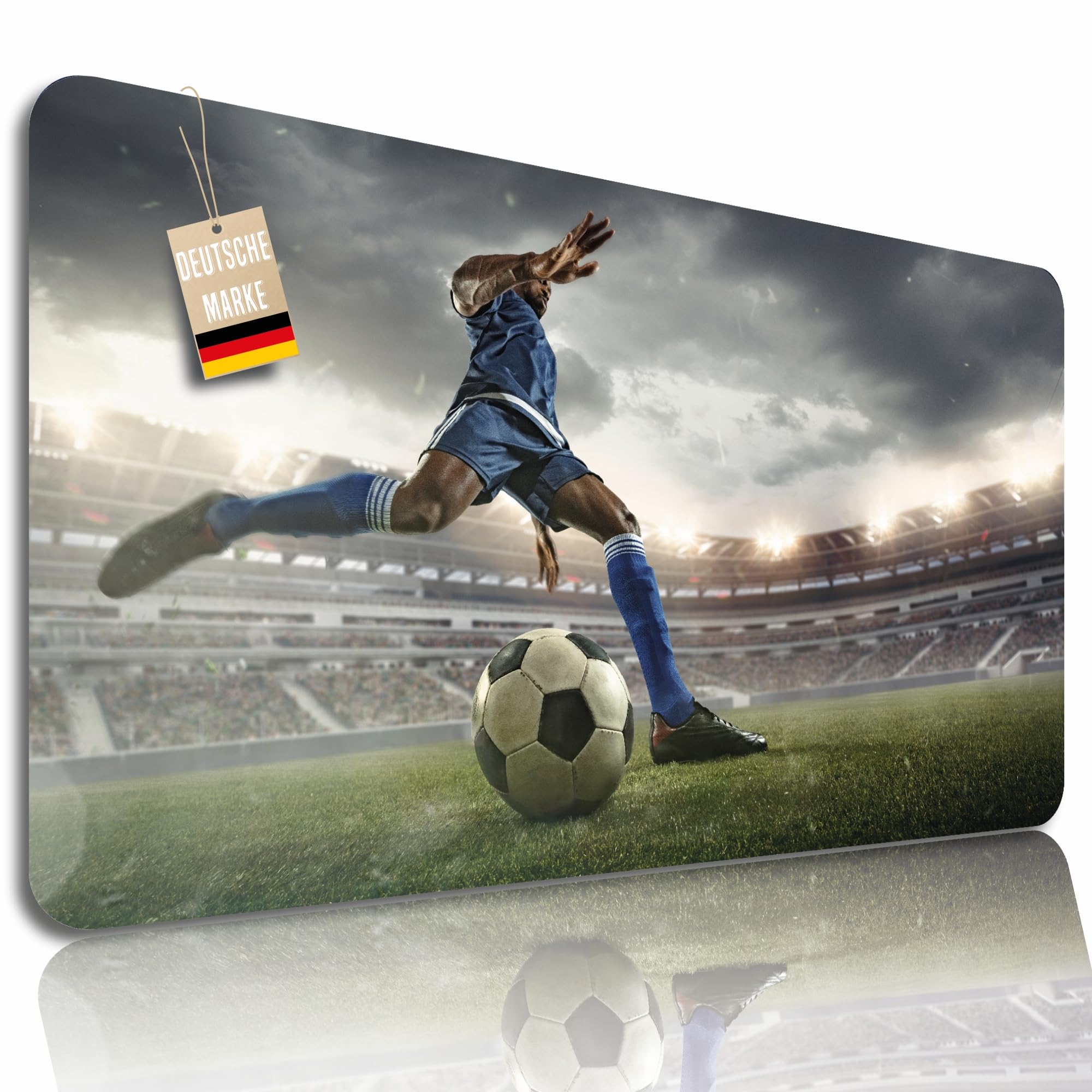 Lineo® Kids Desk Mat – Water-Resistant Desk Pad for Children, Educational Writing Surface, Non-Slip Craft Mat, Drawing and Study Desk Protector (Soccer Ball 70x40 cm)