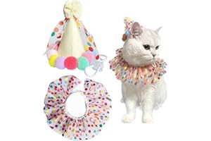 Cat Dog Princess Costumes Puppy Cat Birthday Bandana Scarf and Party Hat Cute Lace Dog Bib Scarf and Christmas Hat Doggy Cat 