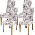 FORCHEER Chair Covers for Dining Chairs Set of 4,Beige Stretch Dining Room Chair Cover Kitchen Parsons Chair Slipcovers (Pack of 4, Beige)