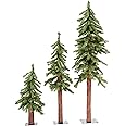 Vickerman 2' 3' 4' Natural Alpine Artificial Christmas Tree Set, Unlit - Christmas Tree Set