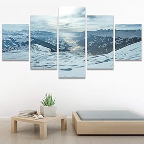 SIGNWIN 5 Panel Canvas Wall Art Modern Art...