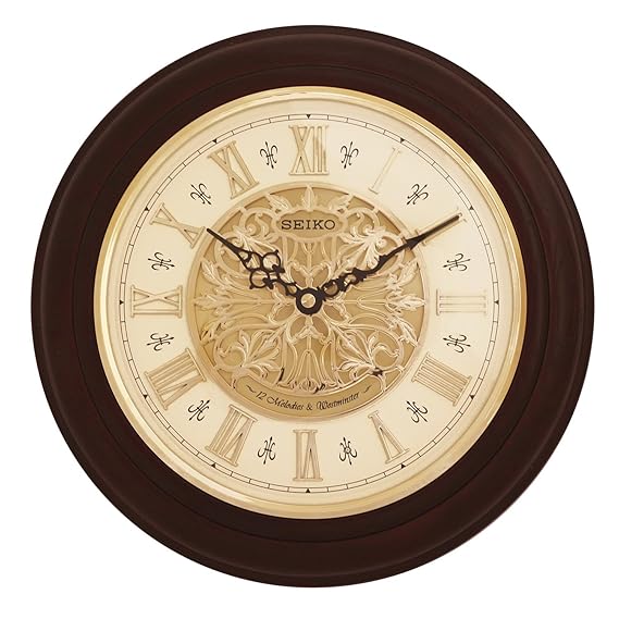 Buy SEIKO Wood Wall Clock (32 x 32 x 5.8 cm, Brown) Online at Low