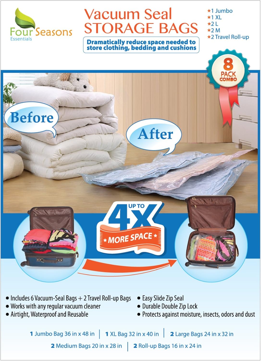 vacuum seal bedding bags
