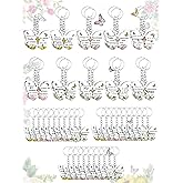 Sureio 50 Pcs Spanish Christian Gifts Bulk Llaveros Cristianos En Español Butterfly Keychains Bible Verse Religious Gifts for Women Mother's Day Christian Party Favor