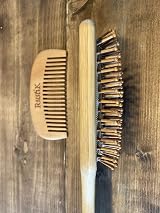 RustiK Bamboo Paddle Brush Set Eco Friendly Handmade Anti Static Gift Travel view 6