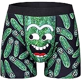COZYMATE Novelty Funny Boxers Underwear Gag Gifts for Men Pickles Boxer Briefs Shorts White Elephant Gift for Adults