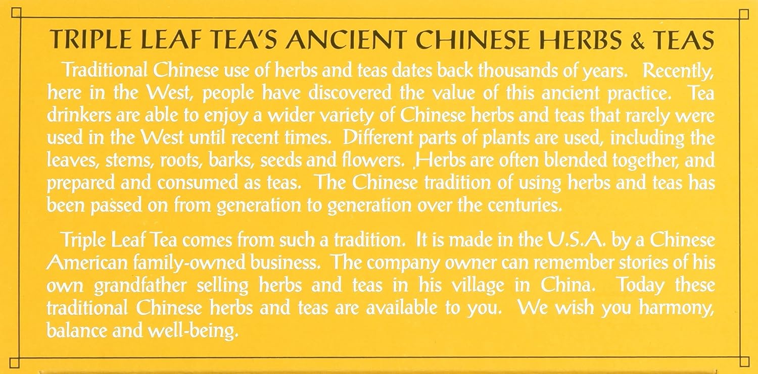 Triple Leaf Tea Chinese Medicinal Detox Triple Leaf Tea Bag, 20 Count, No Color, 20 Tea Bags - Image 4