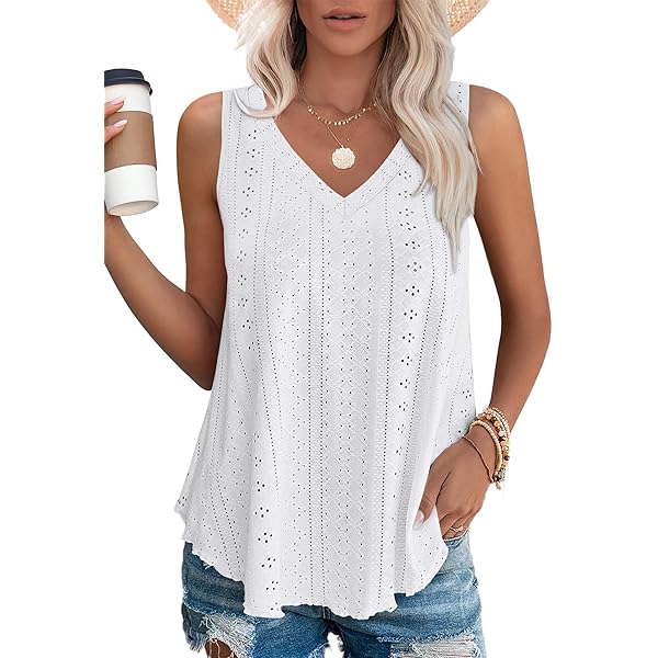 Womens Summer Tops 2025 Casual Loose Tank Tops for Women