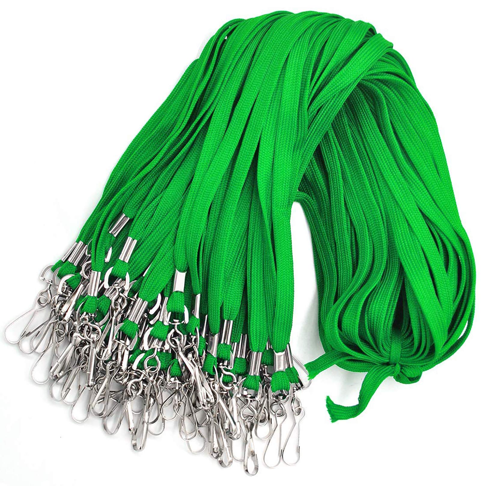 Bird Fiy Bulk Lanyard 32" Flat Lanyards with Swivel Hook Attachment Lanyards with Clip (Green)