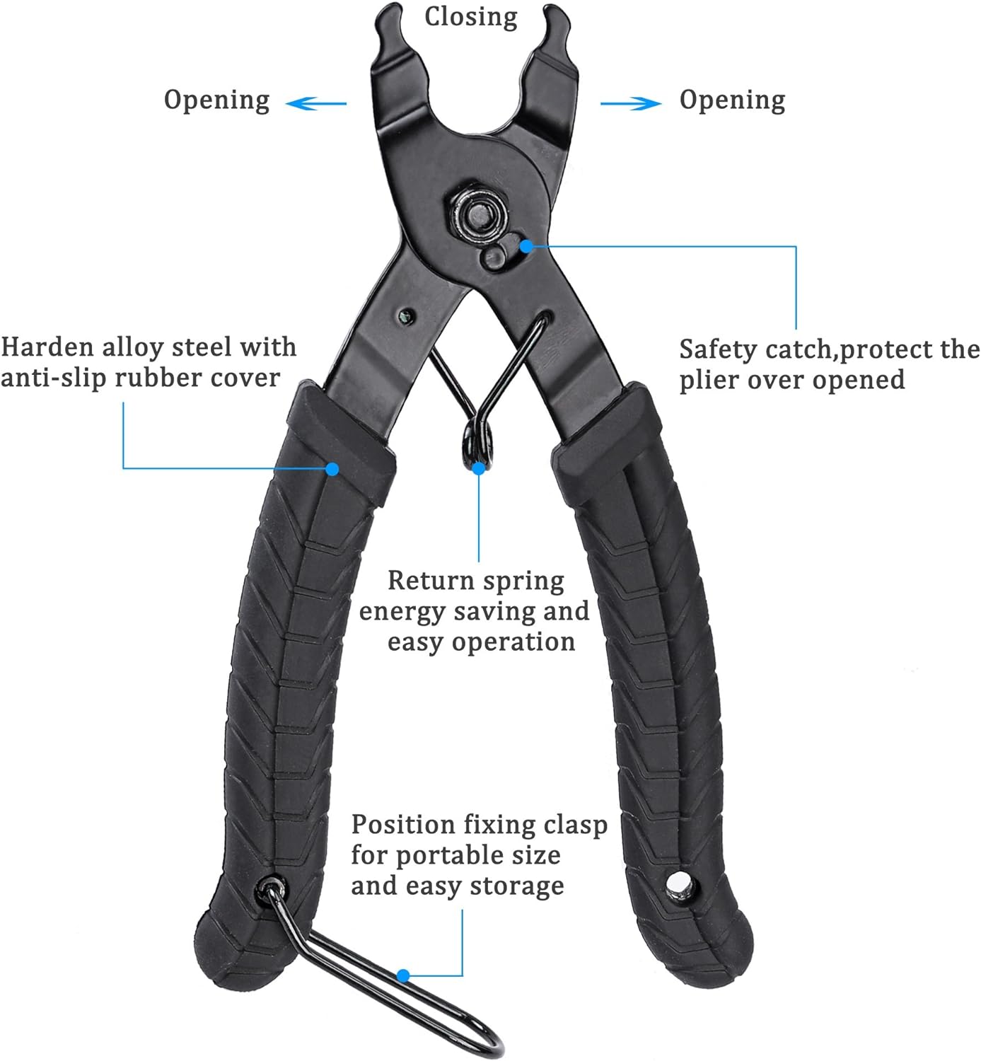 Oumers Bike Link Plier, Chain Plier Missing Link 2 in 1 Opener Closer Remover Plier/Bicycle Chain Plier Compatible with All Speed Chains Repair, Link : Sports & Outdoors