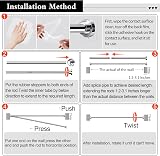 KIAMXNE Stainless Steel Extendable Shower Curtain Rod 130-193cm with 2 Holders view 6