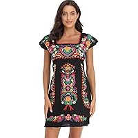 mexican embroidered dress amazon Amazon.com: Authentic Mexican Embroidered Dress from Mexico Womens Vestidos Bordados Mexicanos huipil Black Colorful Dress Vestidos Long Traditional Bordados Dress Short Sleeve (S, Orange and Colors) : Clothing, Shoes & Jewelry