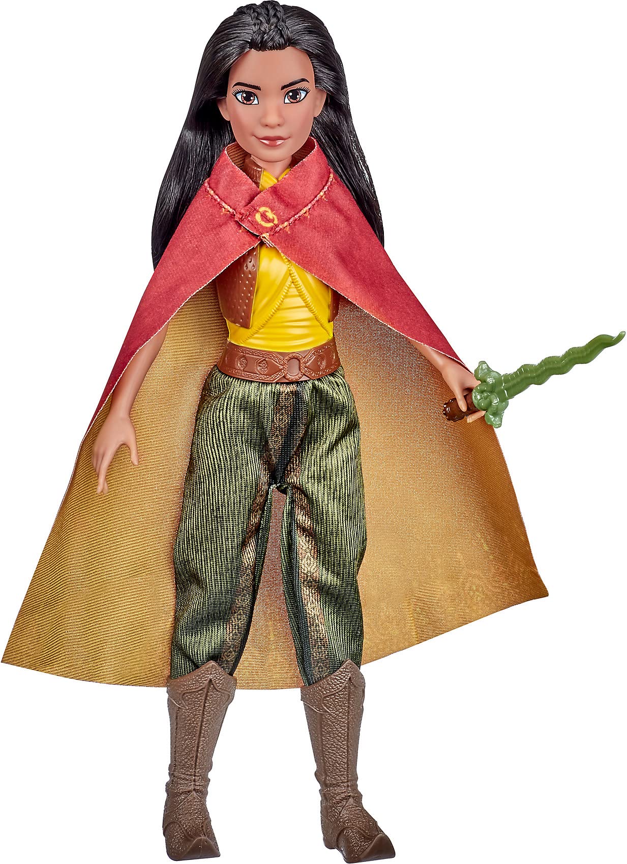Disney Princess Raya Fashion Doll with Clothes, Shoes, and Sword, Toy Inspired by Disney's Raya and the Last Dragon Movie, Gold, E9568
