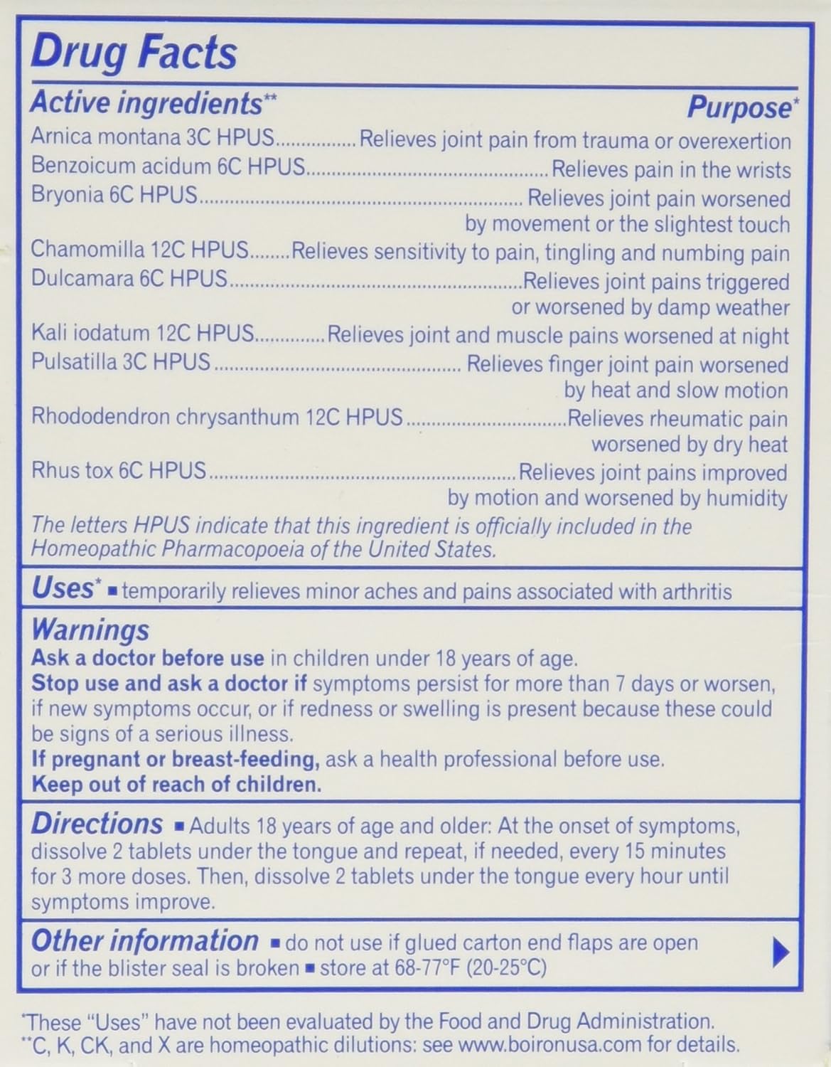 Boiron Arnicare Arthritis - 60 tabs (Pack of 3): Health & Personal Care