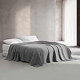 Calvin Klein - Queen Coverlet, Cotton Jacquard Bedding, Garment Washed Home Decor for Soft & Relaxed Feel (Graphite, Queen)