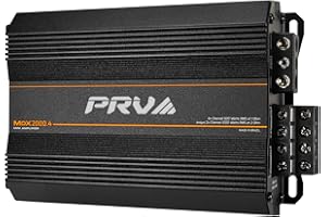 PRV Audio MDX2000.4 1 Ohm Mini 4 Channel Car Audio Amplifier 4 x 500 Watts RMS at 1 Ohm - 2000 Watt 12 Volts Bridgeable Amp f