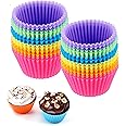 Reusable Silicone Cupcake Baking Cups 24 Pack, 2.75 inch Silicone Baking Cups, Reusable & Non-stick Muffin Cupcake Liners for