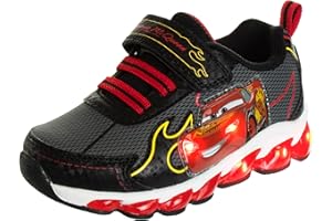 Disney Pixar Cars Boys Black/Red Lighted Sneaker (Toddler/Little Kid)