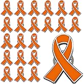25/50/100/200 pieces Orange Ribbon Pin Leukemia Kidney Cancer Multiple Sclerosis Awareness Hope Brooch Pins Lapel Pin Bulk Raise Awareness Charity Fundraiser Supplies