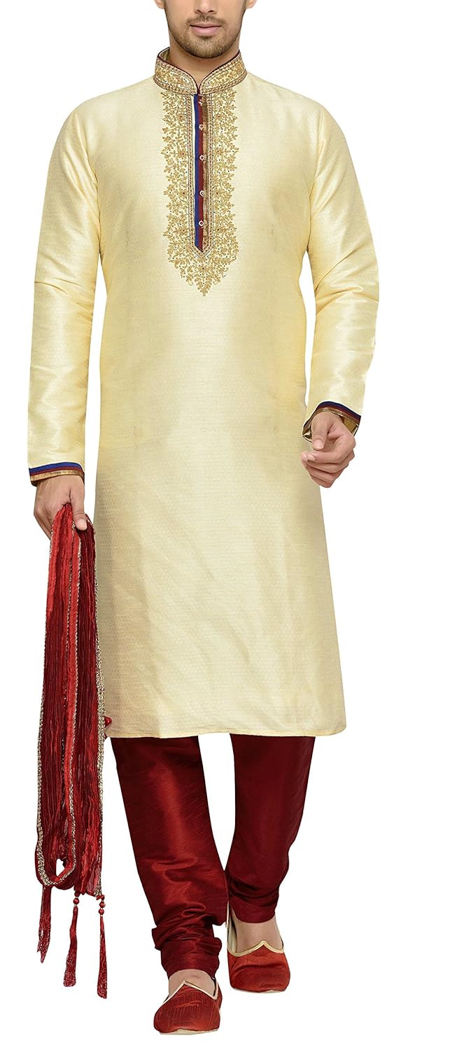indian poshakh men's silk sherwani