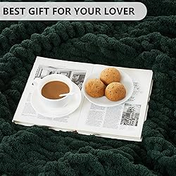 L'AGRATY Chunky Knit Blanket Throw - Soft Chunky