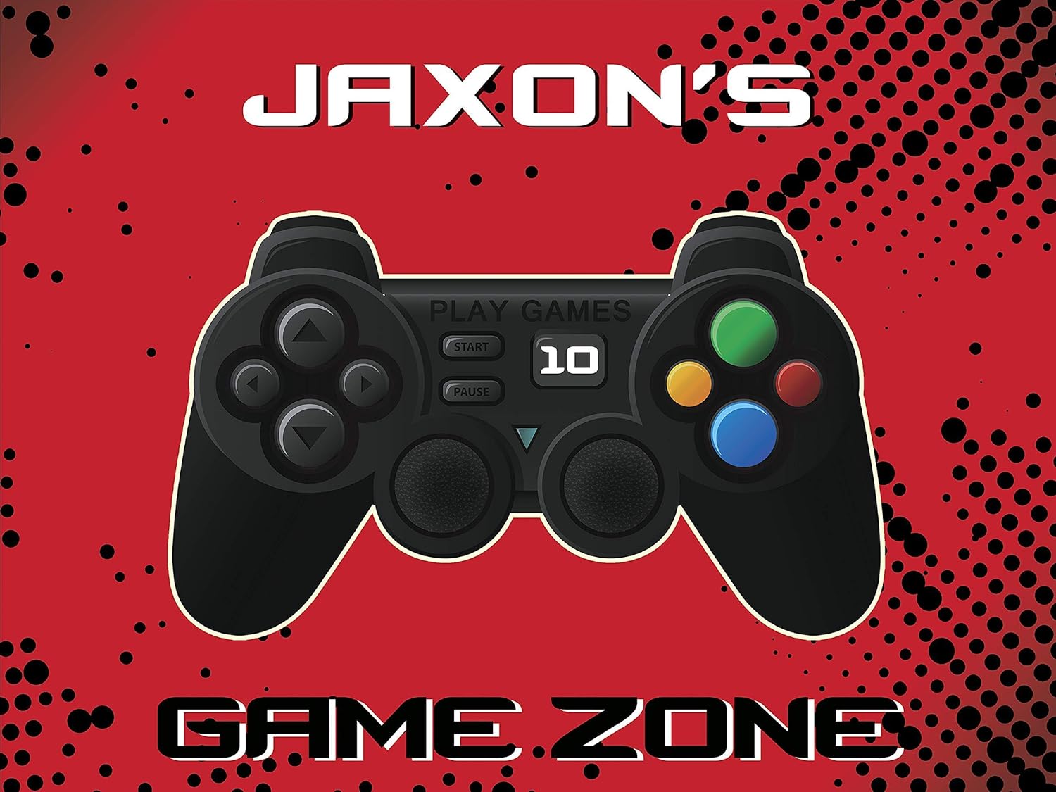 Amazon Com Video Game Banner Game Wall Poster Personalized Game