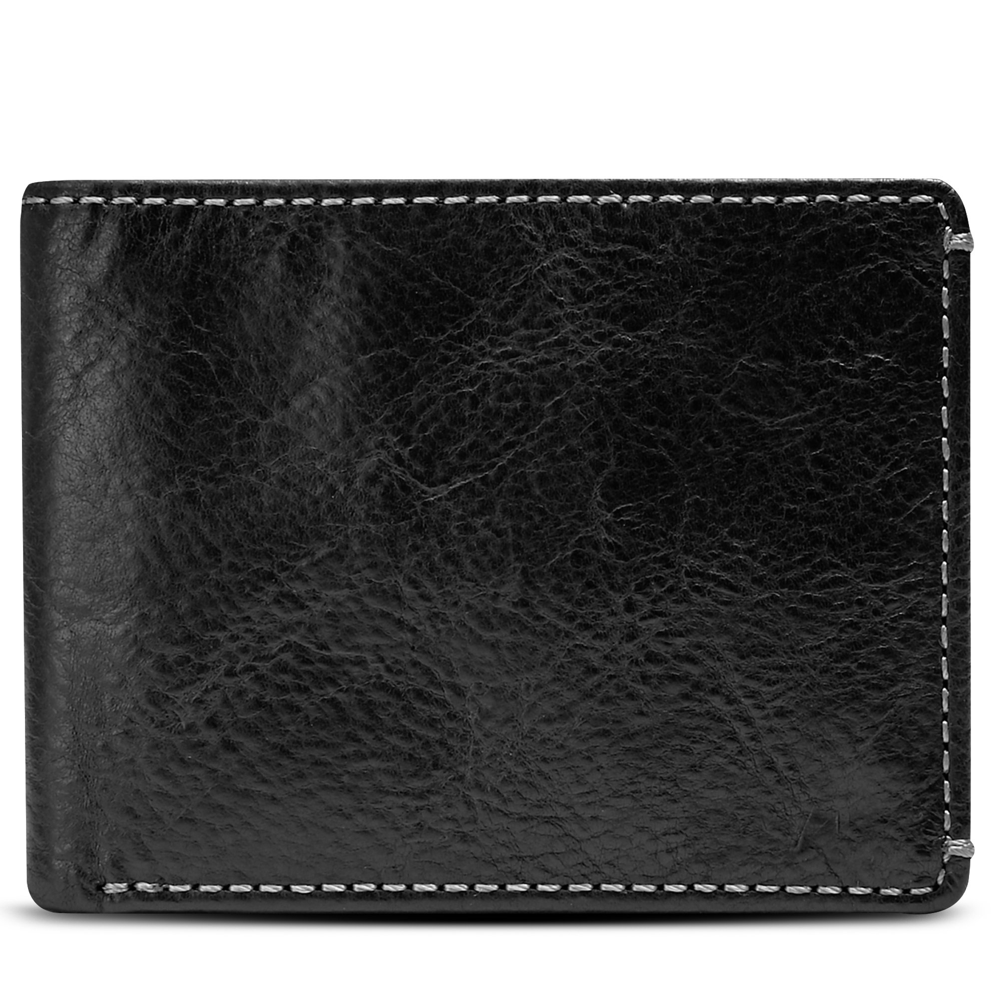 Buy HOJ Co. Bifold Wallet With Flip ID Extra Capacity Mens Wallet