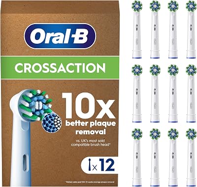 Oral-B Pro Cross Action Replacement Head Pack 12 X-Shape Bristles White