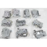 Pc Accessories - Connectors Pro 10-Pack DB9 Gray Plastic Hood DB-9/HD15 Connectors Short Screws, 10 Packs
