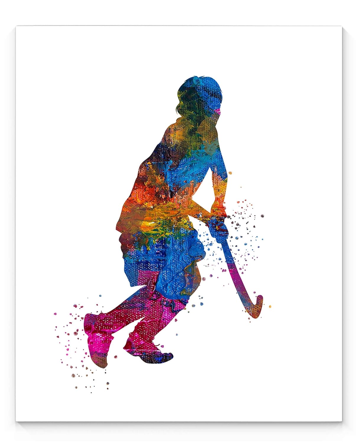 Field Hockey Player Sport Abstract Wall Art
