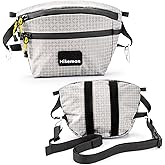HIKEMAN Hiking Waist Packs Portable for Men Women,Waterproof Crossbody Fanny Pack with Adjustable Strap,Lightweight Chest Belt Bag for Hiking Running Travel Cycling(Grey)