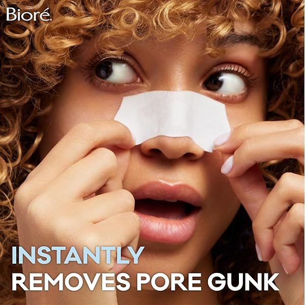 BIORÉ ORIGINAL BLACKHEAD REMOVER STRIPS, DEEP CLEANSING NOSE STRIPS WITH INSTANT PORE UNCLOGGING, FEATURES C-BOND TECHNOLOGY, OIL-FREE, NON-COMEDOGENIC USE, 14 COUNT