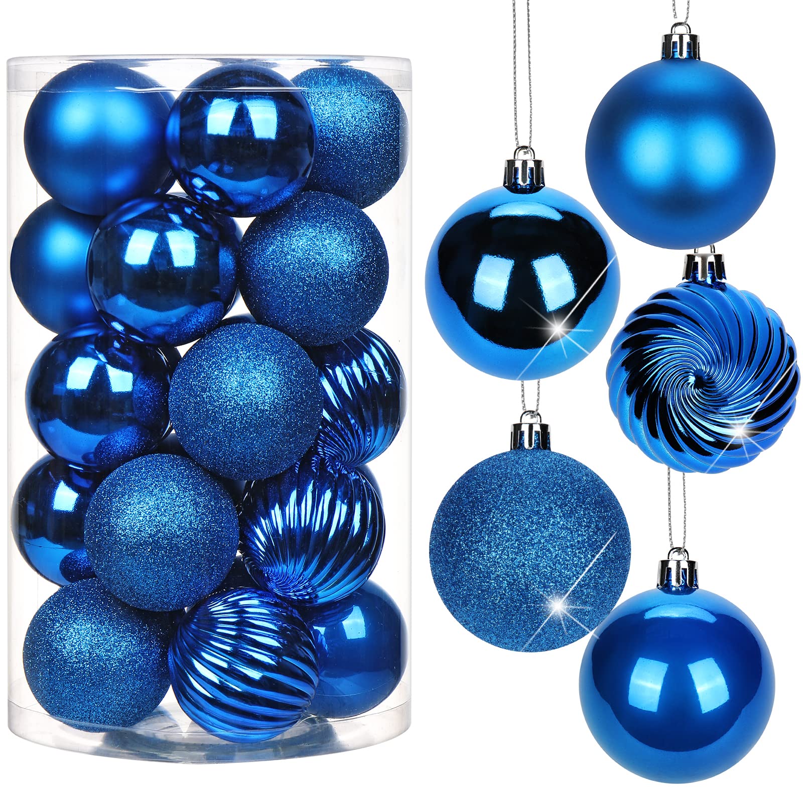 Briful 25PCS 6CM Christmas Baubles, Christmas Tree Decorations Xmas Hanging Ornaments Small Shatterproof Balls for Home Festival Gifts Xmas Decorations