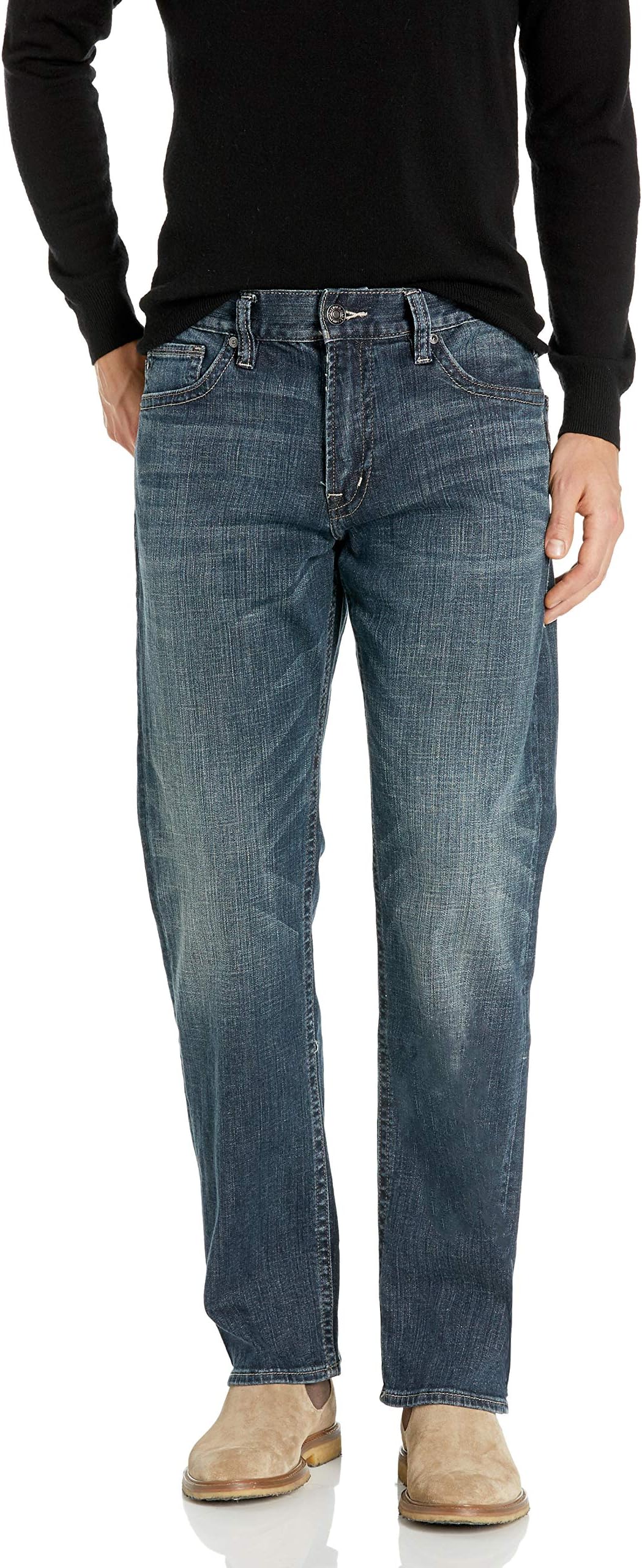 Silver Jeans Co. Men's Hunter Loose Fit Tapered Leg Jeans