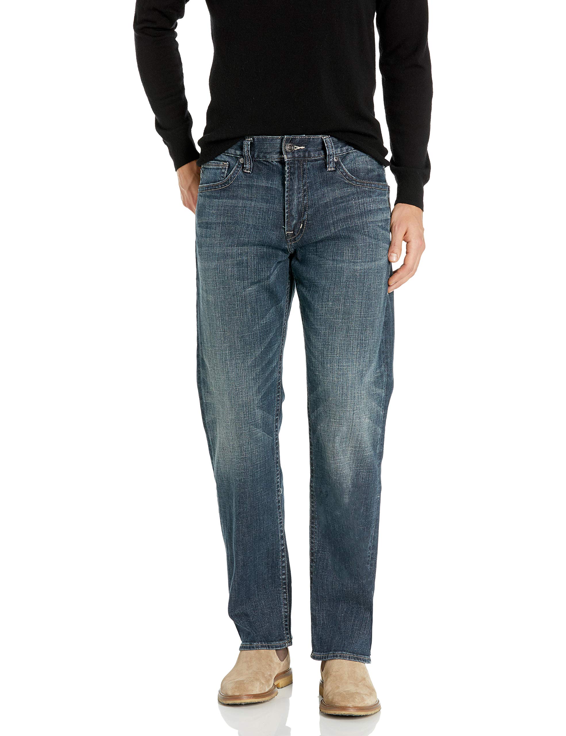 Silver Jeans Co. Men's Hunter Loose Fit Tapered Leg Jeans