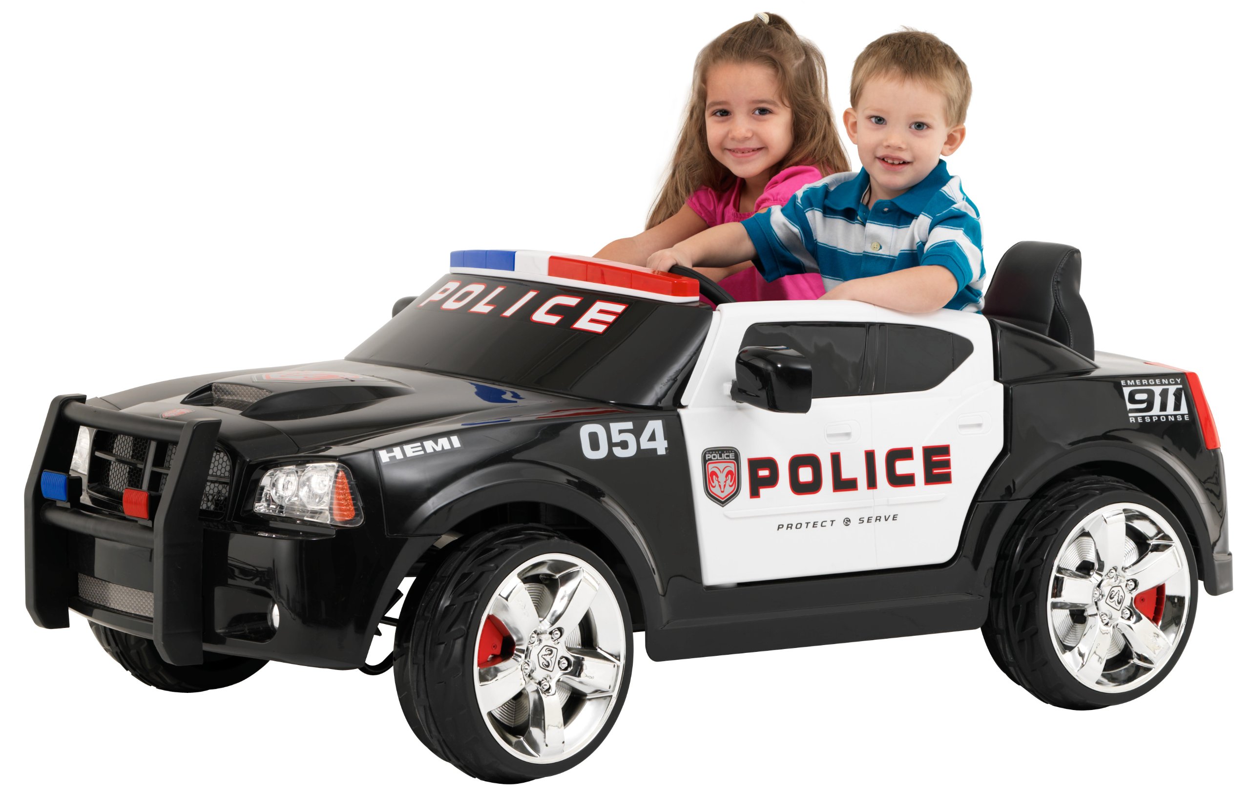 Kid Trax Charger Police Car 12V Battery-Powered Ride-On Toy
