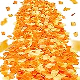 Giegxin 2000 Pcs Orange Yellow Rose Petal for Wedding Decorations Fake Silk Rose Flower Petals Artificial Rose Petals for Romantic Night Bridal Shower Party Decor