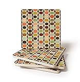 Mid Century Modern Bead Pattern Drink Coasters