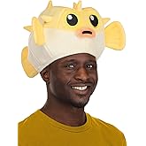 Pufferfish Costume Hat Plush Ocean Sea Creature Spiky Animal Cosplay Accessory for Adults Halloween Party Wear