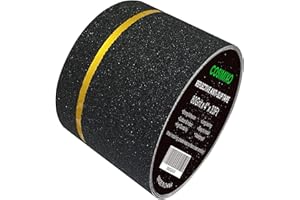 COSIMIXO 4" x 33FT Anti Slip Tape with Reflective Stripe,Premium Grip Tape Non Slip Stair Treads Tape,Non Skid Tape, High Traction Adhesive for Stairs Step Black/Yellow