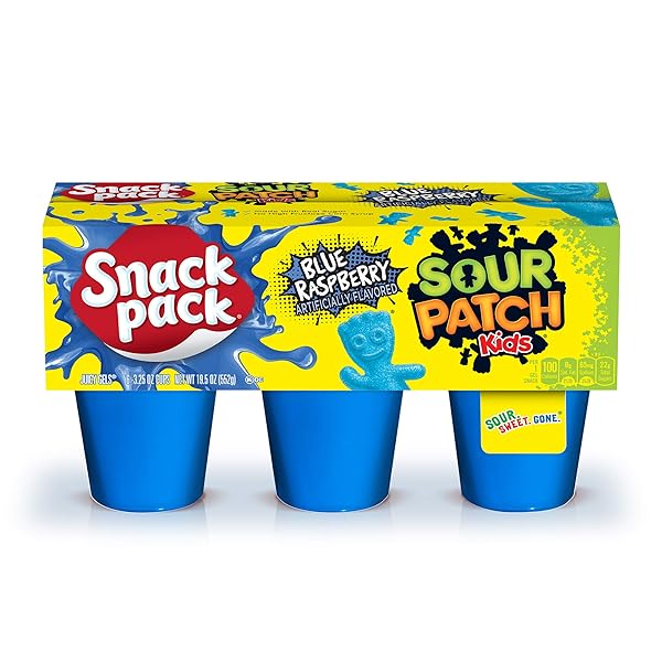 SNACK PACK SOUR PATCH KIDS BLUE RASPBERRY FLAVORED...