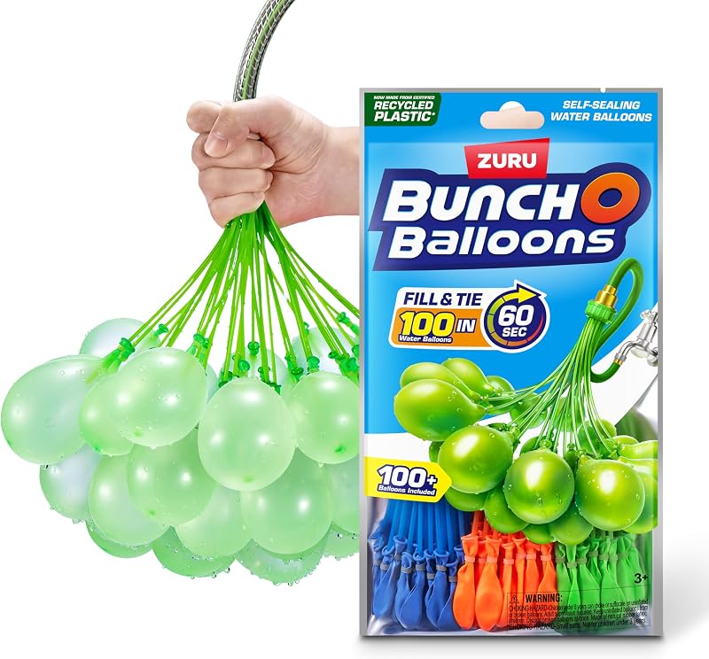 Bunch O Balloons Zuru 3 Color Stems 100 Self-Tying Water Balloons 1 Pack